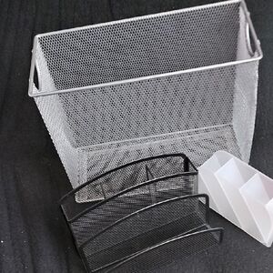 Mesh Organizer Set in Black and White
